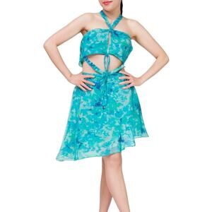 Rococo Sand | Dresses | Rococo Sand Susan Mini Dress Floral Print Halter |  Poshmark